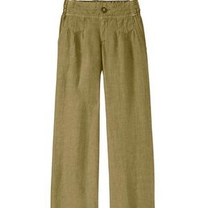 Athleta Lagoon Linen Wide Leg Pants - Olive - size 4t